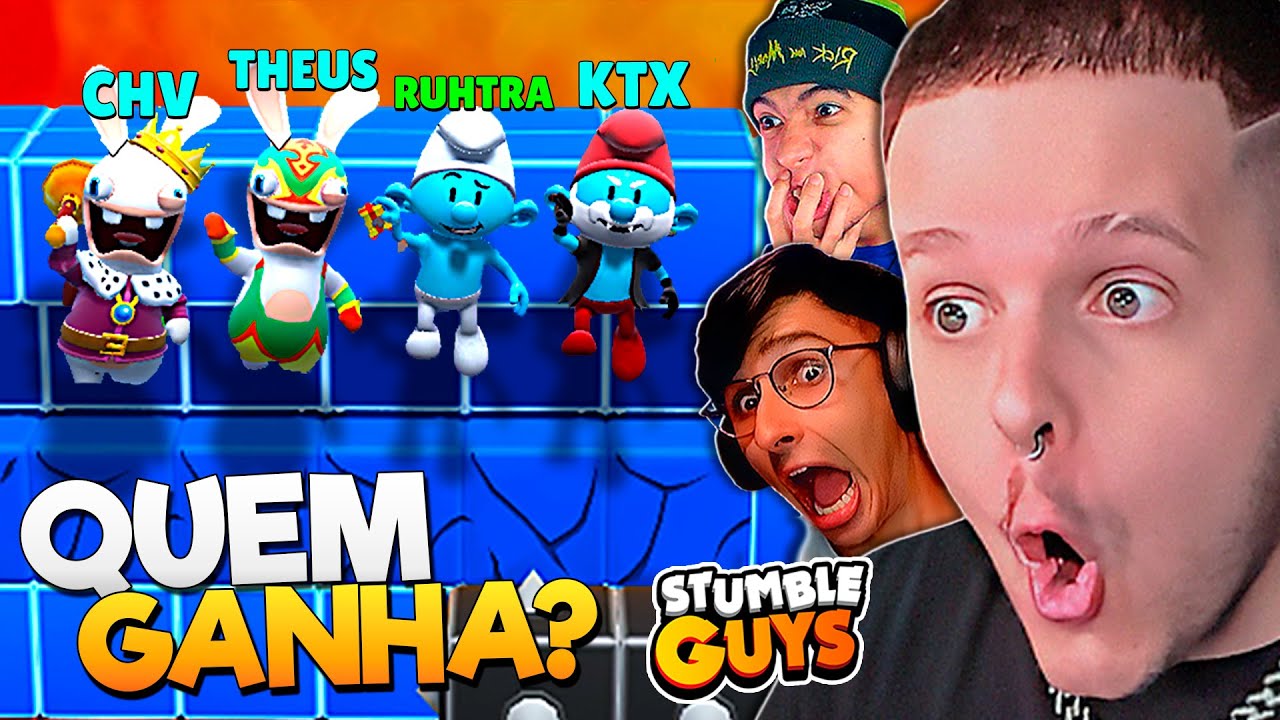 🤣 TENTE NÃO RIR! BATALHA ÉPICA 🥶 SMURFS VS RABBIDS 🐰 NO STUMBLE GUYS! ‹ KHORTEX ›