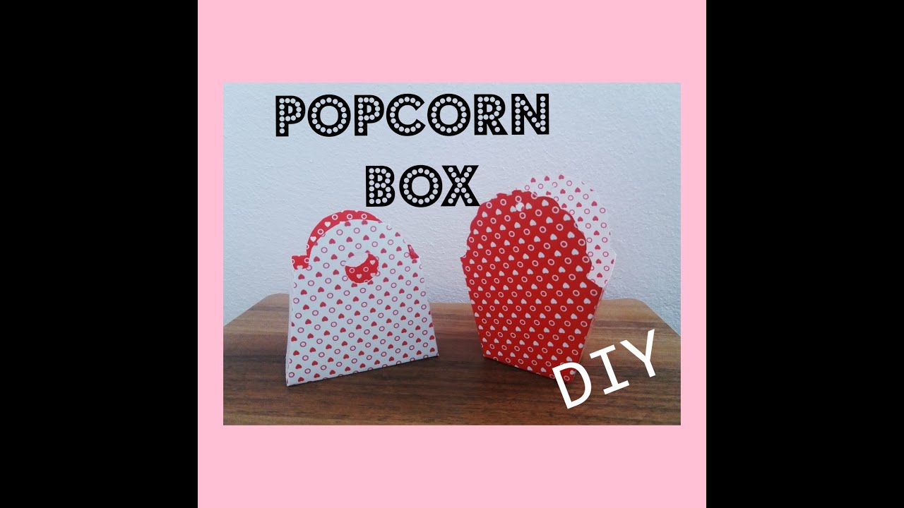 Patlamış Mısır Kutusu Yapımı | How To Make Popcorn Box | DIY Paper Craft Popcorn Box | Hobi Günlüğüm