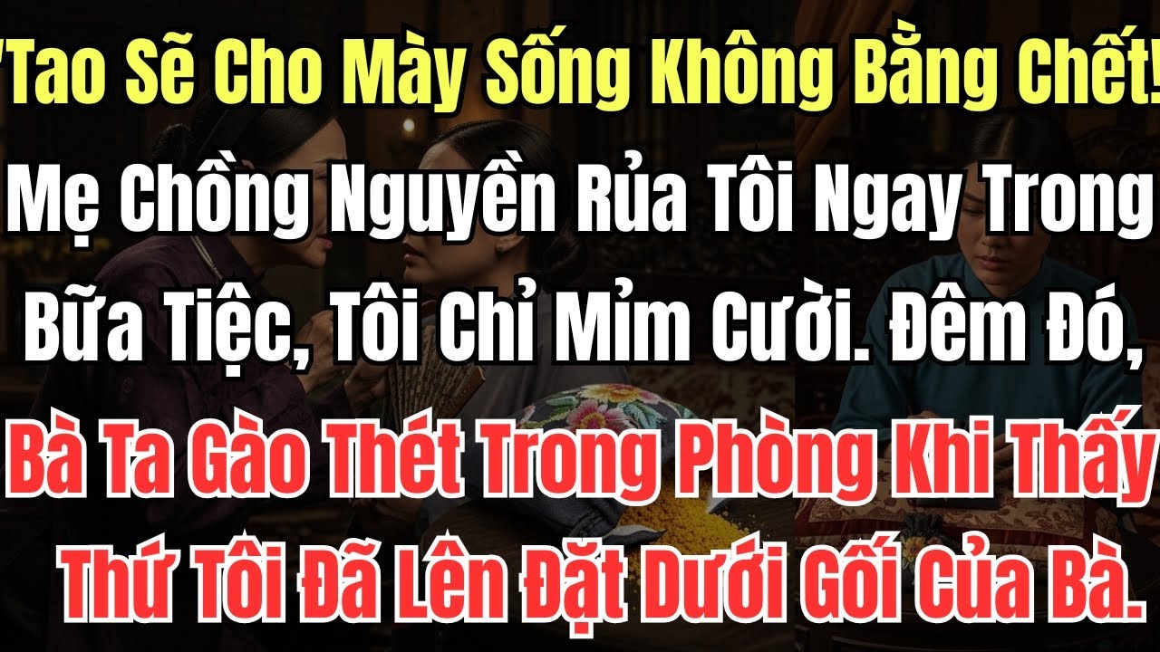 Tao Sẽ Cho Mày Sống Không Bằng Chết! Mẹ Chồng Nguyền Rủa Tôi Ngay Trong Bữa Tiệc, Tôi Chỉ Mỉm Cười