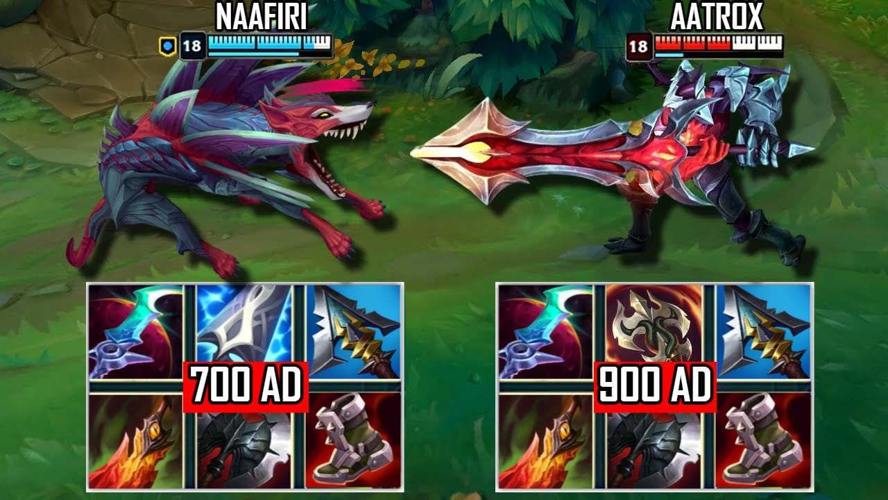 NAAFIRI vs AATROX (DARKINS) FULL BUILD FIGHTS & Best Pentakills!