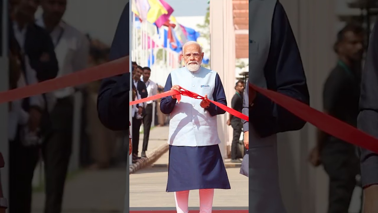 PM Modi visits exhibition ahead of Vibrant Gujarat Regional Conference in Rajkot | #shorts