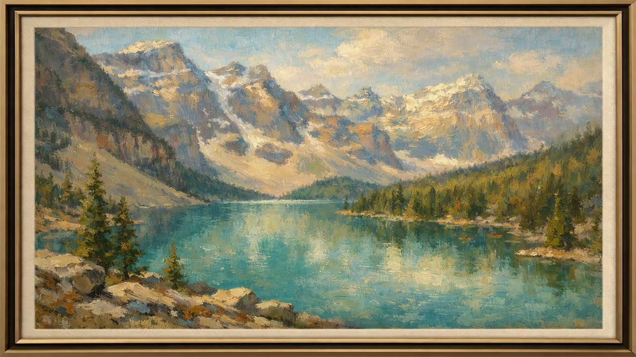 Moraine Lake, Canada | Timeless Impressionist Cityscape | Frame TV Art