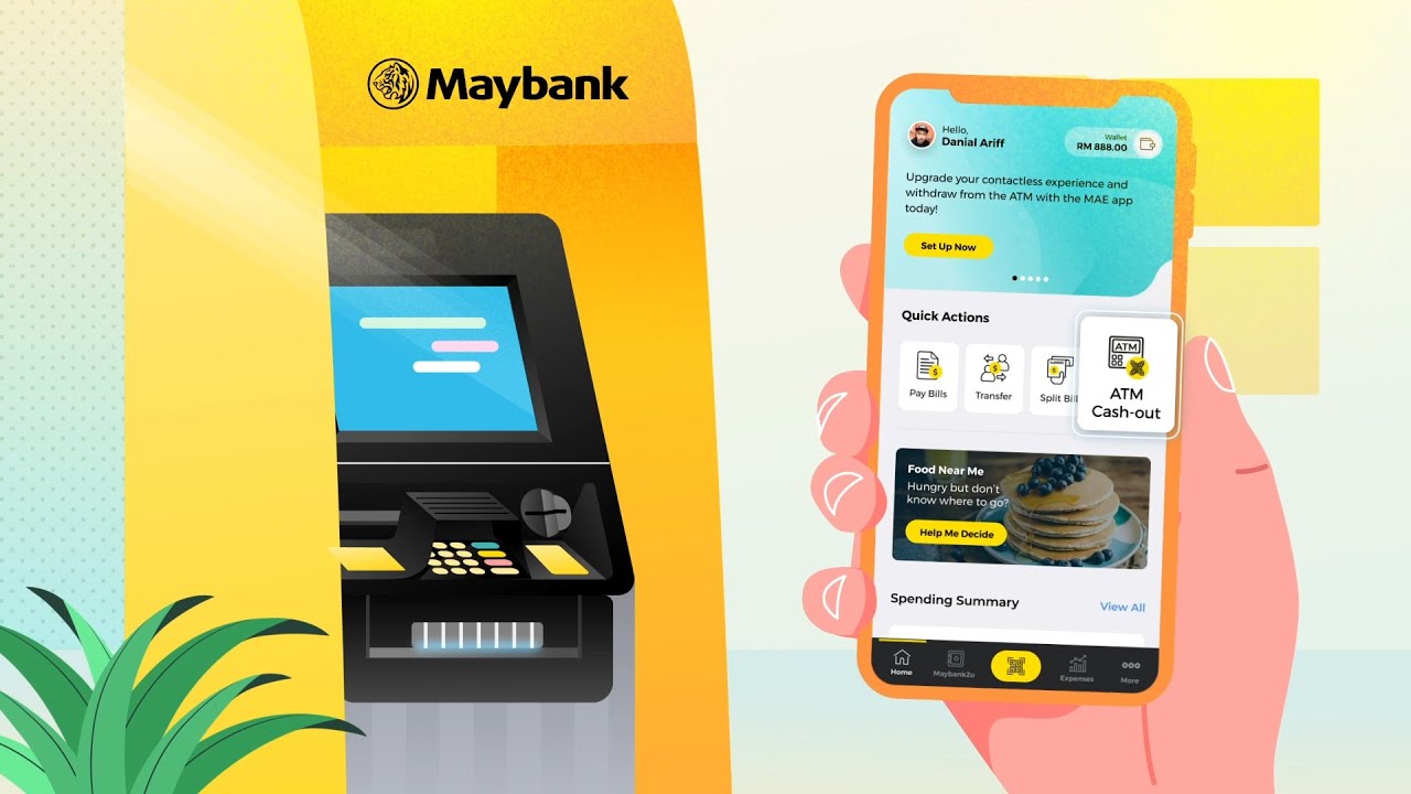 Withdraw money the contactless way with the MAE app!