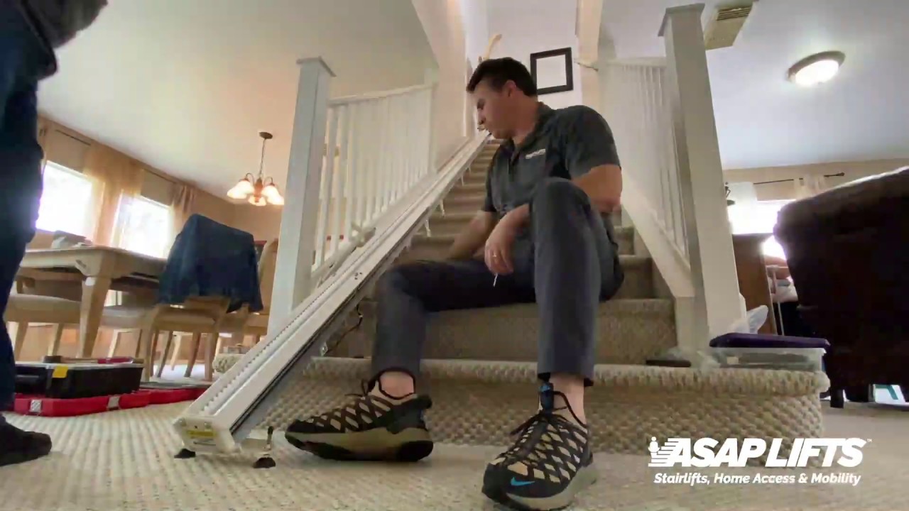 Harmar SL300 Pinnacle Stairlift with Folding Rail Time-Lapse Installation