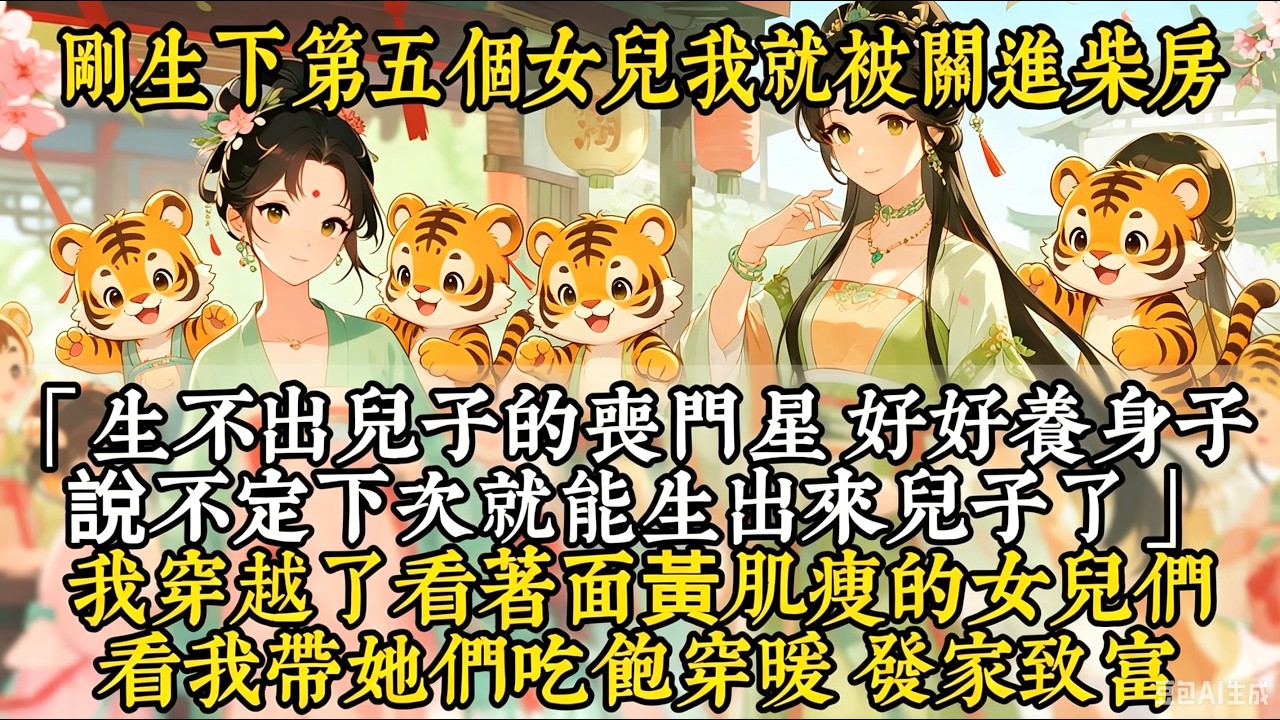 【古代小說·一口氣看完】穿越後發現原主剛生下第五個女兒，卻遭夫家關進柴房，只因生不出兒子，我呵呵一聲，轉身帶走五個女兒和離走人，婆家悔哭了......