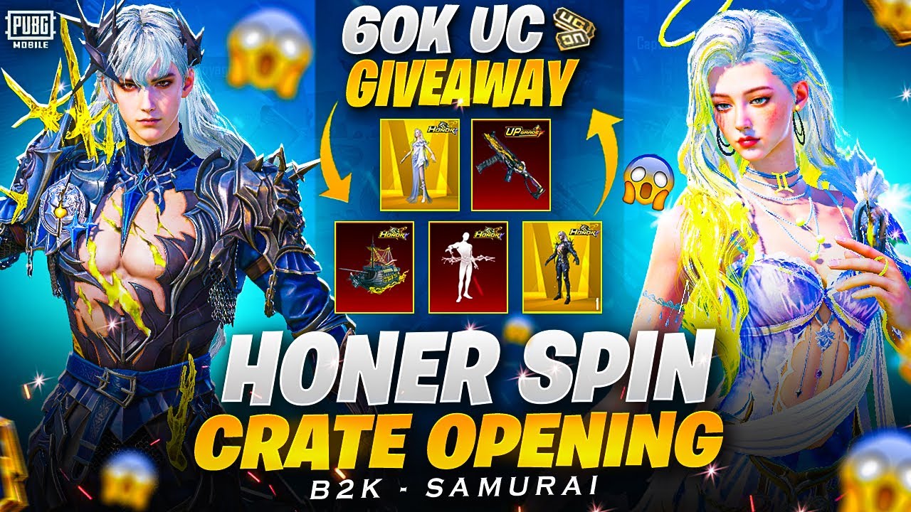 NEW  HONOUR ULTIMATE SPIN CRATE OPENING IN PUBG MOBILE 😱  