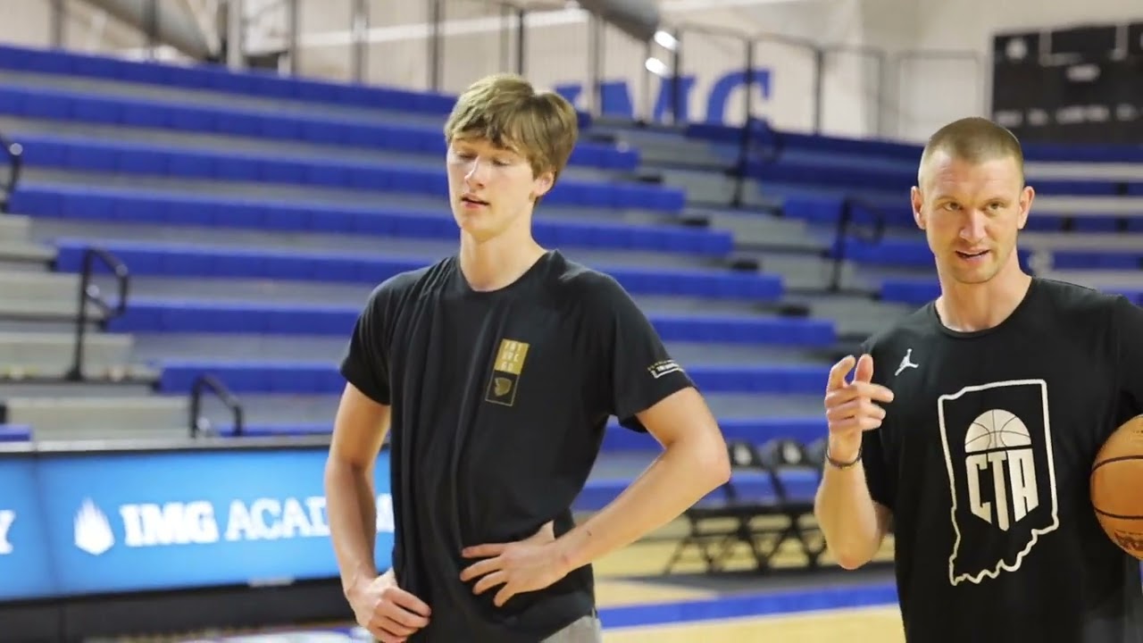 Cole Certa of IMG (Notre Dame Commit) works out with Pro Basketball Trainer Jordan Delks