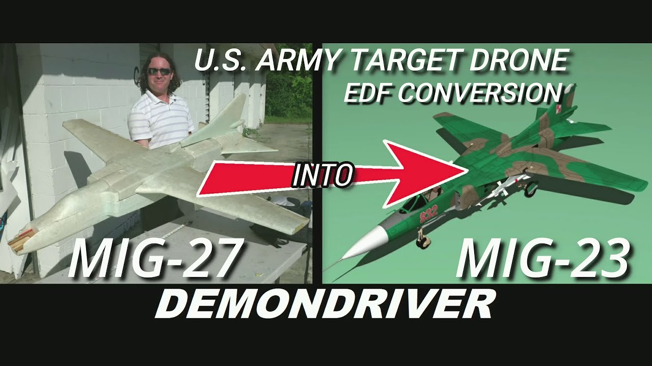 RC JET- U.S. ARMY Mig-27 Target Drone EDF MOD Part-1