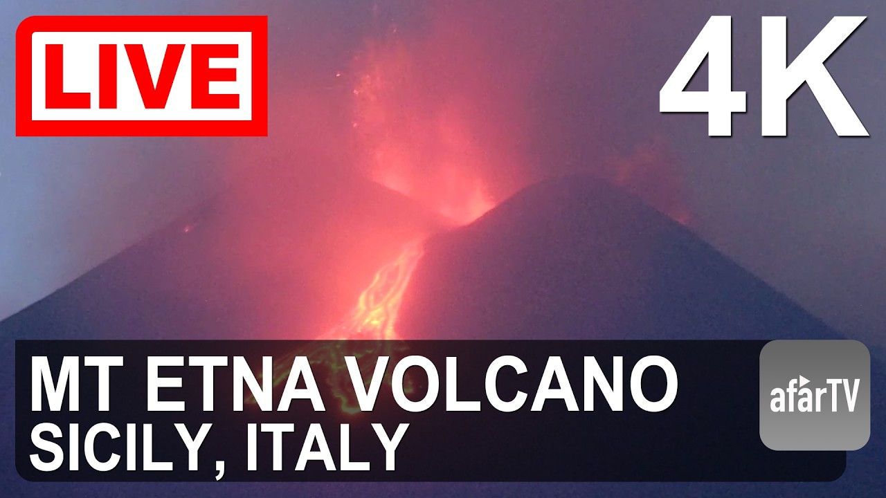 🔴 Live Now: 24/7 Etna Volcano, Sicily Italy in 4K