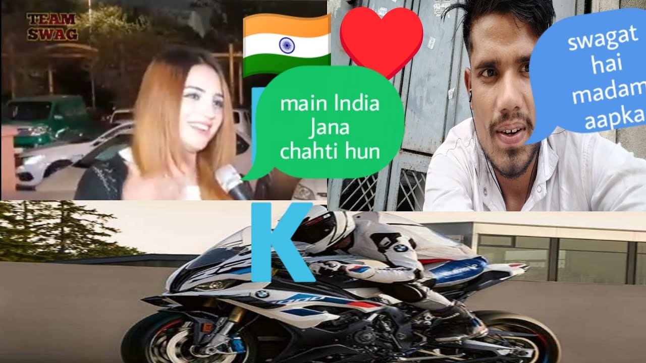 🇵🇰 Pakistani girl reaction Indian bike BMW in hindi full video 🇮🇳