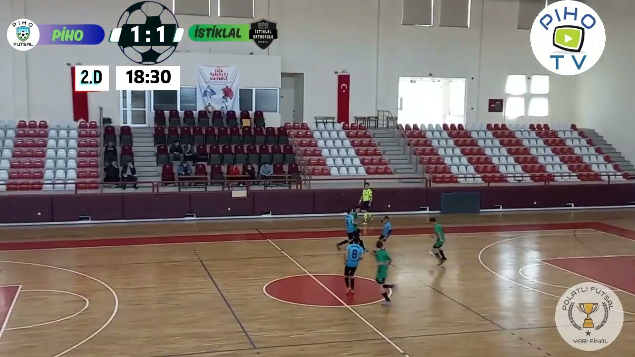 PİHO - İSTİKLAL. Polatlı Okullar Arası Futsal Turnuvası yarı final Özeti.