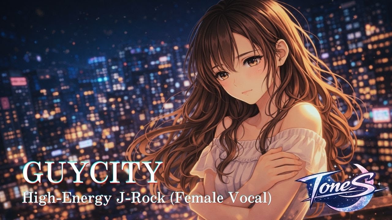【ボカロ】High-Energy J-Rock (Female Vocal) Anime Speed Rock / Nightcore-friendly GUYCITY  ToneS
