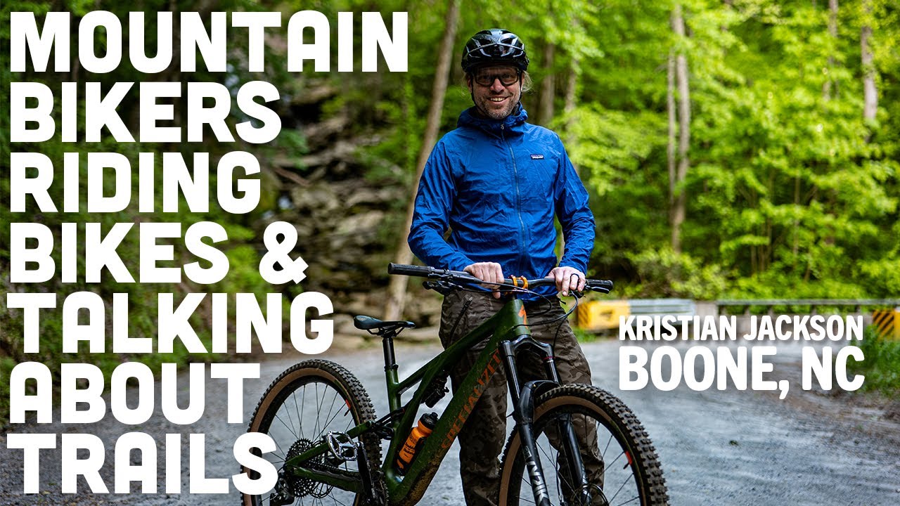 Mountain Bikers Riding Bikes Talking About Trails: Boone, North Carolina