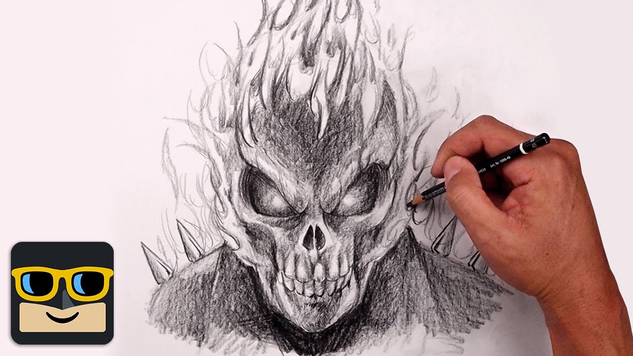How To Draw the Ghost Rider | Sketch Tutorial
