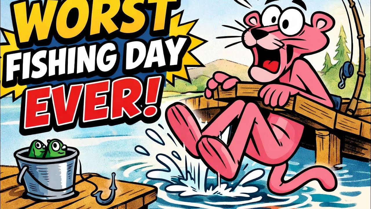 Pink Panther |2D Animation Story   | Fishing Goes Hilariously Wrong | Pink Cat Cartoon 😂🎣