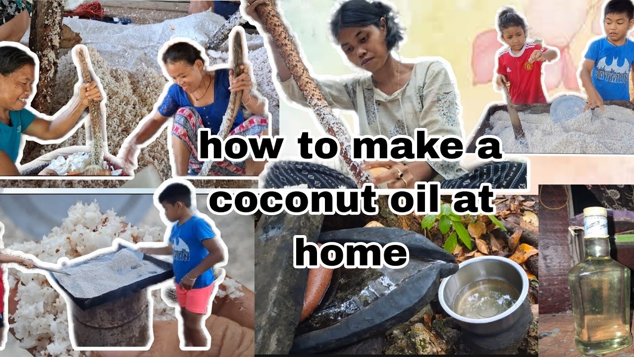 How to make a coconut oil at home/Nicobari traditional way of making/organic oil