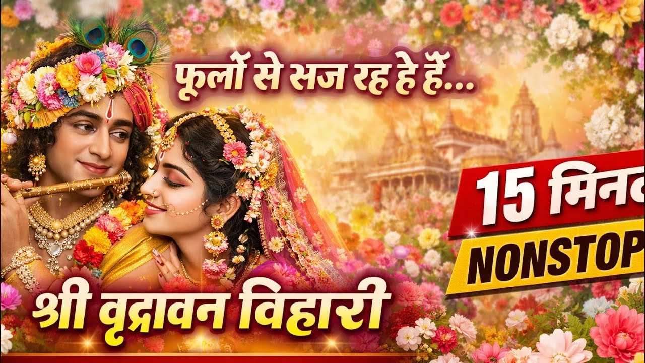 #फूलों से सज रहे हैं श्री वृंदावन बिहारी/बांके बिहारी जी का दिव्या श्रृंगार दर्शन🙏🙏