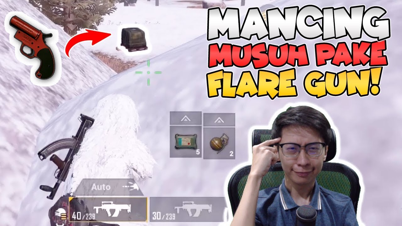 TRIK MANCING MUSUH PAKE FLARE GUN! AUTO RAME! - PUBG Mobile Indonesia