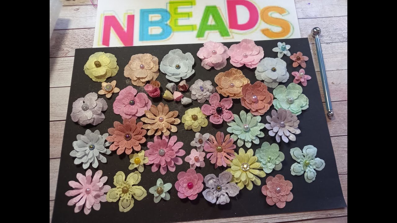 FLORES HECHAS CON FILTROS DE CAFE Y POLVOS DE MICA EN COLABORACION CON NBEADS (TUTORIAL)