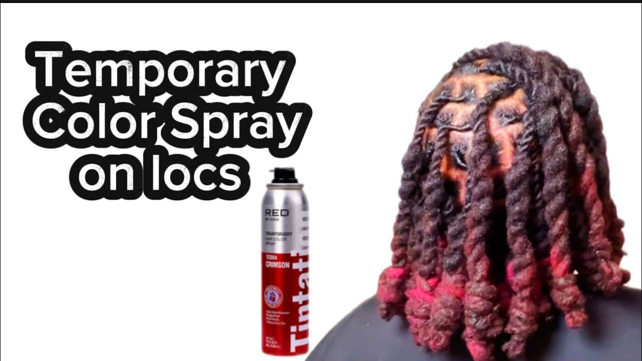 First time using Temporary Hair Spray + Locs Retwist and Two Strand Twist 