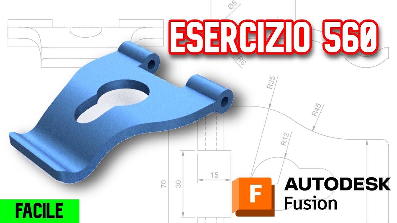 Esercizio 560 - Autodesk Fusion - Livello facile (grazie Thin Extrude !)