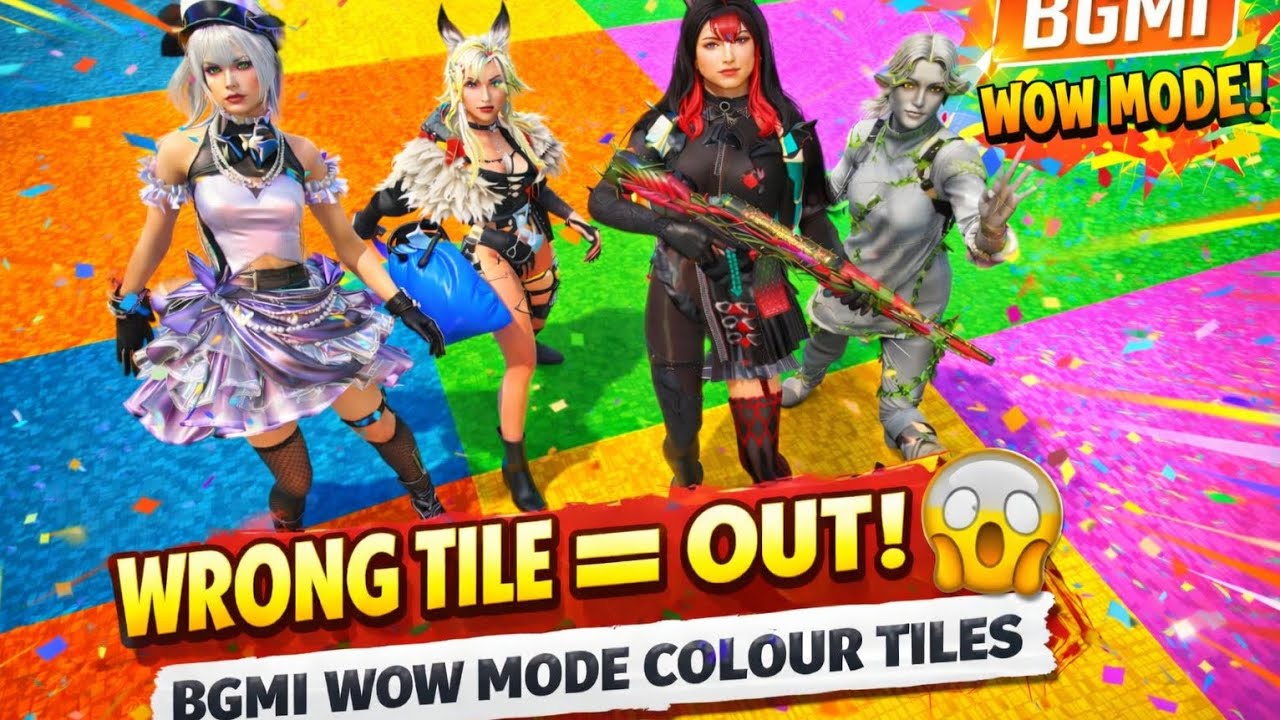 DON&rsquo;T FALL! BGMI WOW Mode Color Tiles Challenge With Friends 😱🔥
