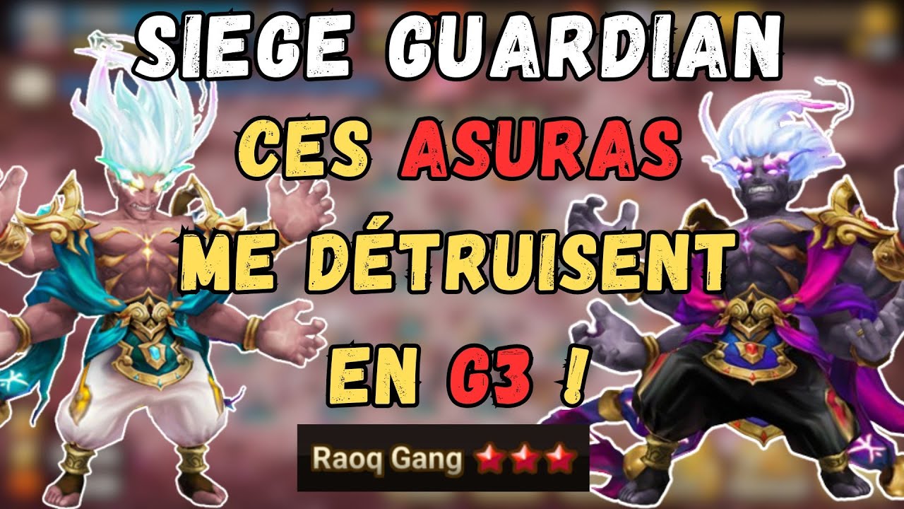SIEGE GUARDIAN : Je me fais bully par des ASURAS de G3 ! SUMMONERS WAR