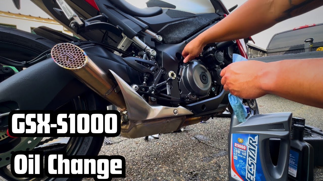 Suzuki GSX-S1000 Oil Change #oilchange #gsxs1000
