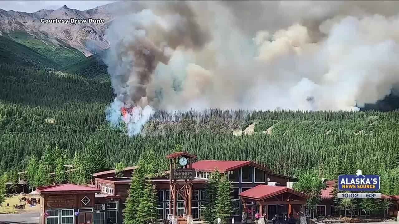 Wildfire prompts evacuations near Denali National Park entrance along Parks Highway