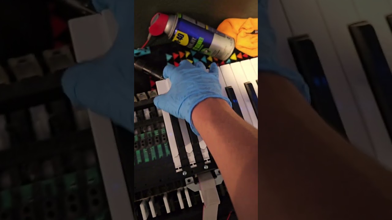 Fixing a broken key on an Alesis Recital Pro keyboard.