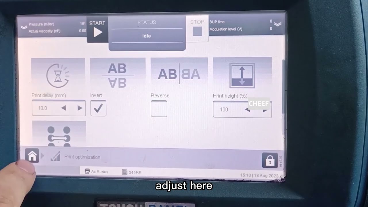 Let's take a look at the Domino Ax150i parameter setting tutorial!