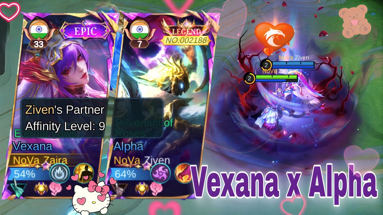 VEXANA NEW EPIC SKIN GAMEPLAY with ALPHA LEGEND 😍💗