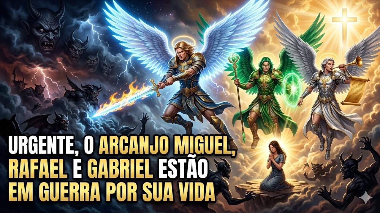 🚨UMA GUERRA ESPIRITUAL FOI DECLARADA POR SUA VIDA  MIGUEL, GABRIEL E RAFAEL ESTÃO LUTANDO POR VOCÊ⚔️