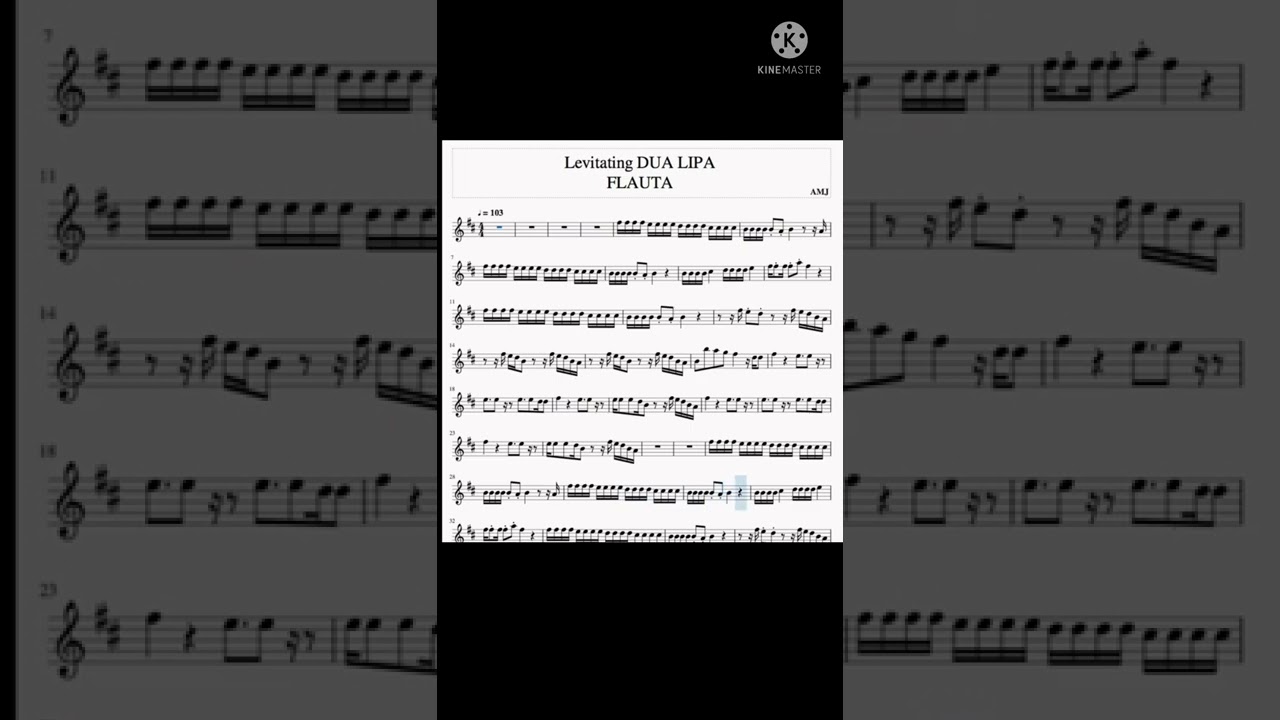 Levitating Dua Lipa Playback Score