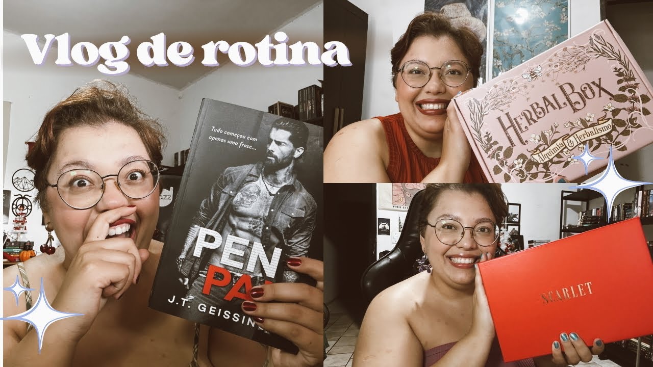 Vlog #187 | Unboxing Magenta box, Scarlet & Herbalbox e saindo da ressaca literária com Pen pal ❤️‍🩹