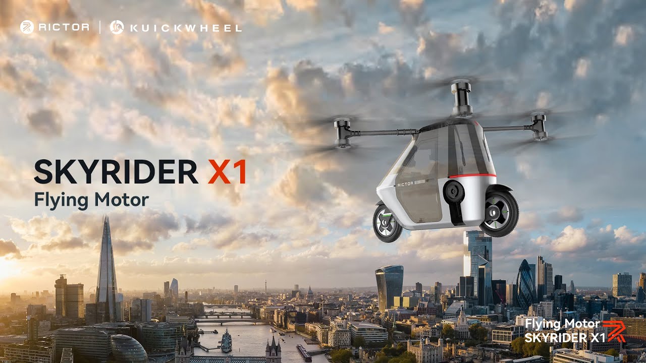 The World's First Amphibious Manned Flying Motorcycle—Skyrider X1