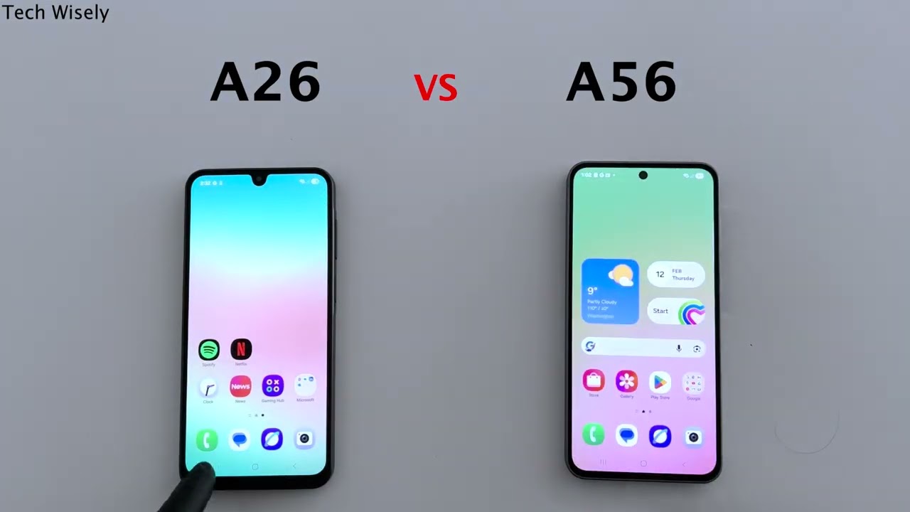 SAMSUNG A26 против A56 — тест скорости