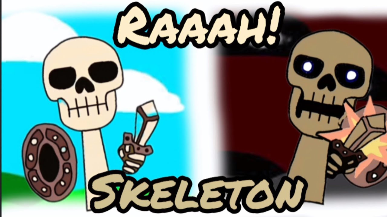 My Sprunki OC Raaah! Skeleton Banging Shield #sprunki #incredibox #art #animation 