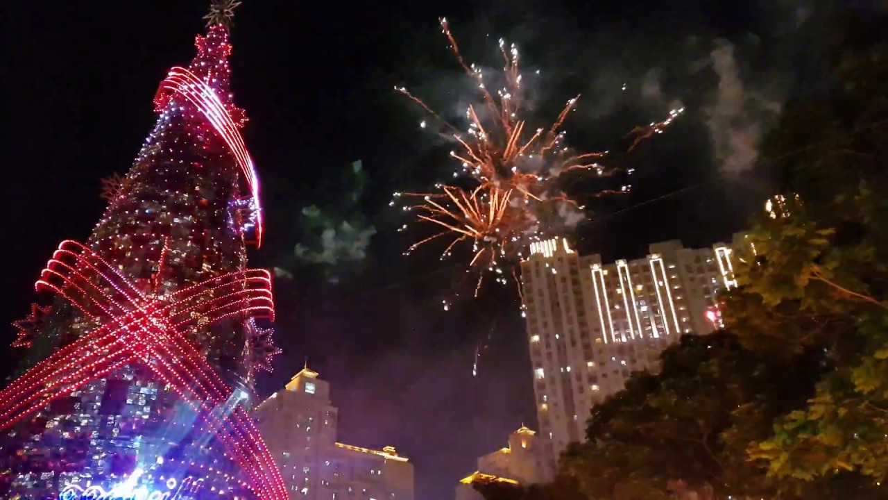 Magical Fireworks and Laser Show 2017 at CENTRAL PARK MALL JAKARTA 25/12/17 4K