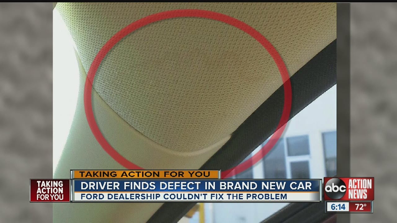Driver finds defect in brand new car