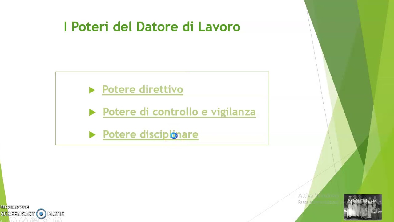 Diritto del Lavoro - I poteri del datore di lavoro