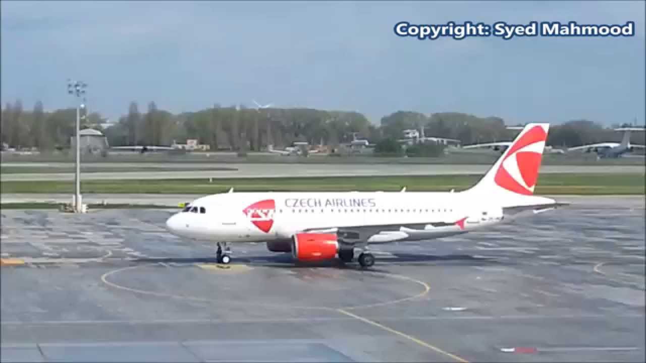 Czech 🇨🇿 Airlines Česk&eacute; aerolinie plane at Boryspil Airport Kiev Ukraine