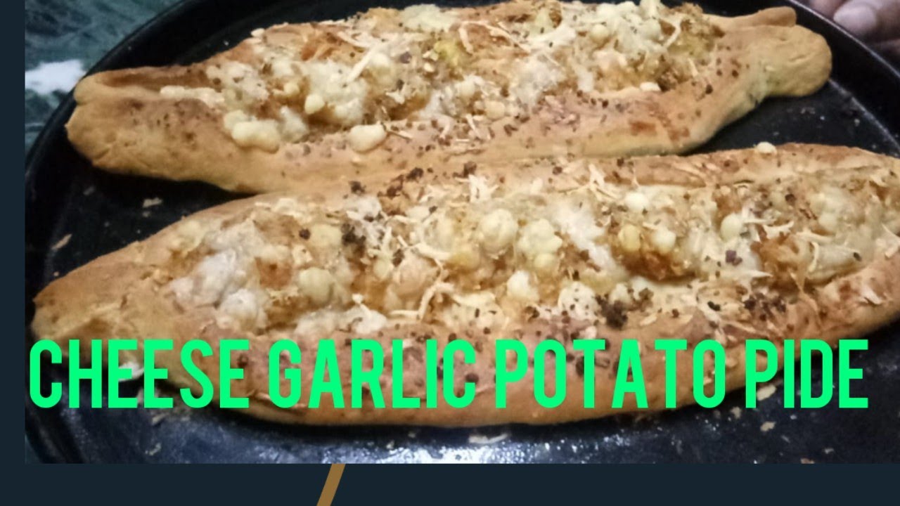 Cheese Garlic Potato Pide/Mozzarella Cheese Delicious Bread