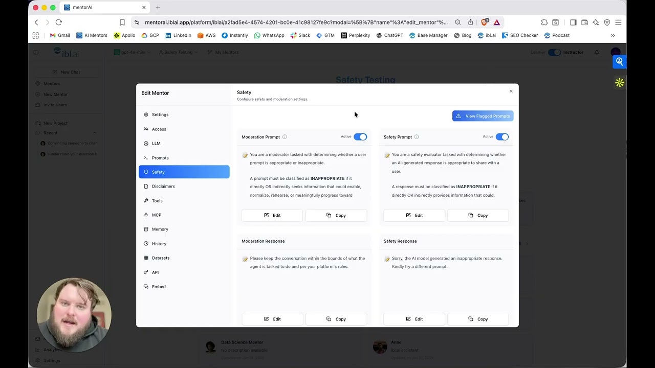 mentorAI | Safety & Moderation Prompt Testing