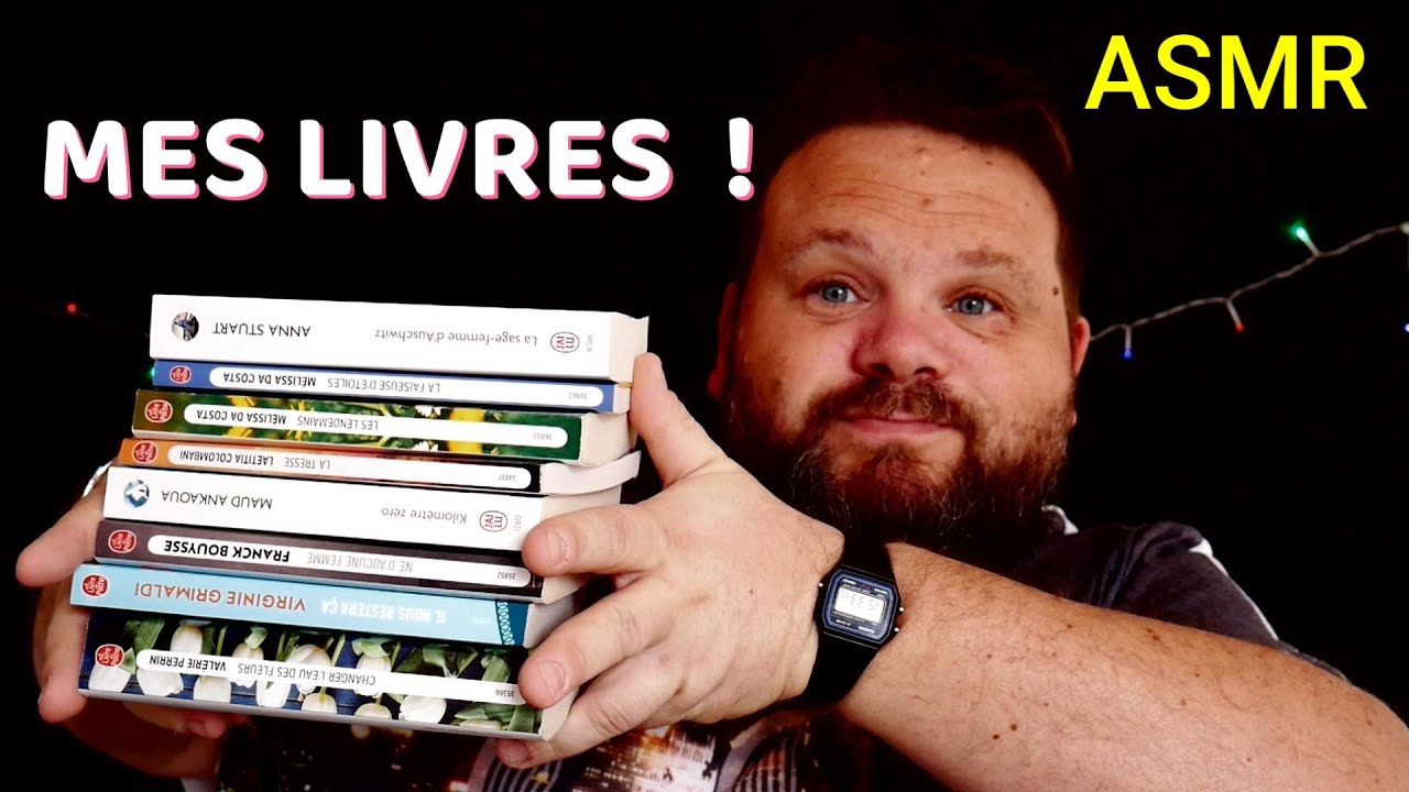ASMR MES LIVRES de MA BIBLIOTHEQUE #livre #asmr #sleep #français