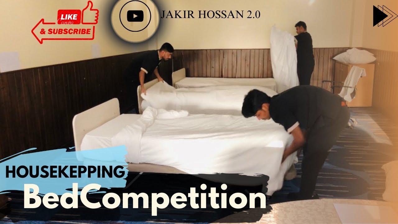 Bed Competition |কে প্রথম হয়েছে ? | hotel housekepping 🇸🇦 | 2024