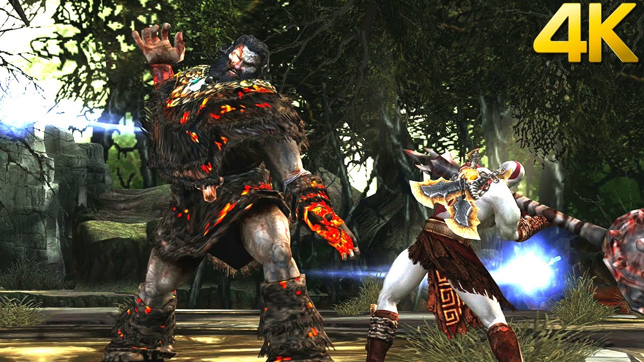 God of War 2 - Kratos vs. Rei Bárbaro em 4K