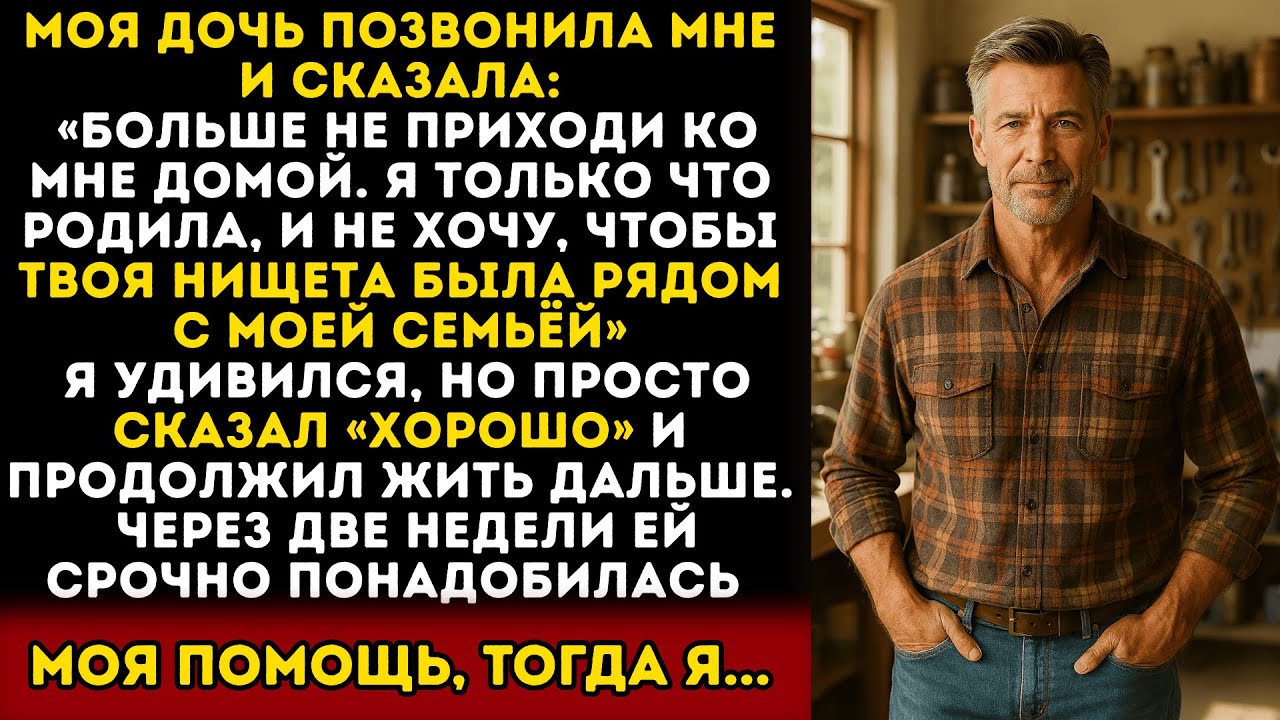 Моя дочь сказала мне больше не приходить к ней домой и назвала меня «нищим». Но вскоре она сама...