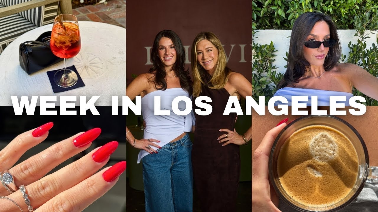 week in my life | bougiest nail salon in LA, i met Jennifer Aniston, influencer events, best coffee
