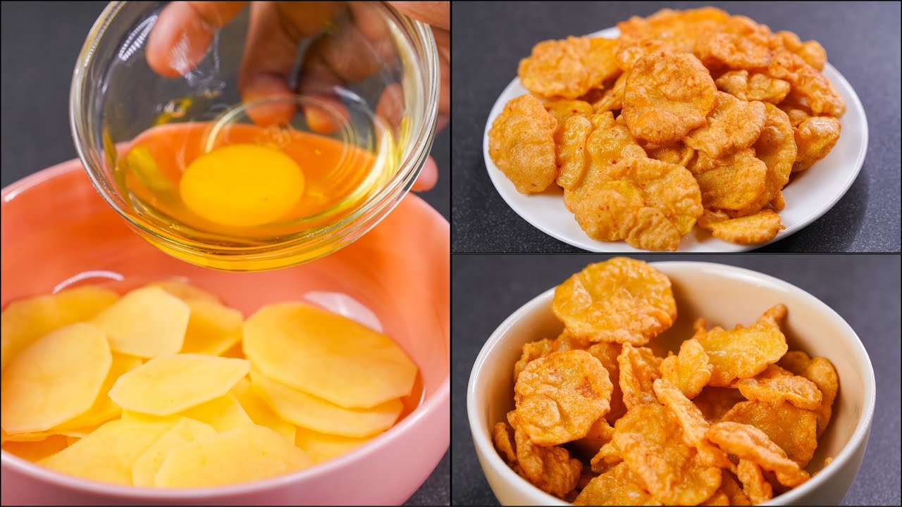 CRISPY EGG POTATO FRIES | EGG FRIES | POTATO EGG FRY RECIPE | POTATO EGG SNACKS | N'Oven Foods